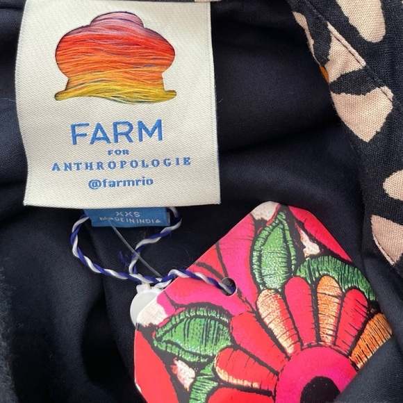 NWT Anthropologie x Farm Rio Floral Birds Long-Sleeve Button-Front Midi Dress​​​ - Picture 3 of 10